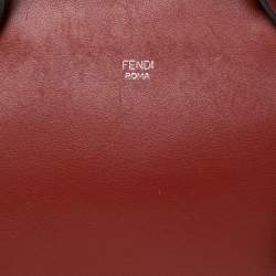 Pre Owned Fendi Burnt Red Leather Small By The Way Shoulder Bag