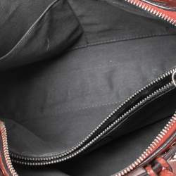 Pre Owned Fendi Burnt Red Leather Small By The Way Shoulder Bag