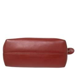 Pre Owned Fendi Burnt Red Leather Small By The Way Shoulder Bag