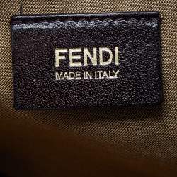 Pre Owned Fendi Tobacco Zucca Canvas and Leather Boston Bag