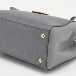 Pre Owned Fendi Grey Leather Mini 2Jours Tote