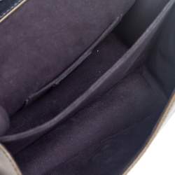 Pre Owned Fendi Black Leather Small Scalloped Kan I Shoulder Bag