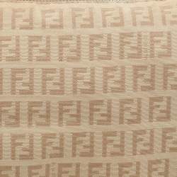 Pre Owned Fendi Beige Zucchino Canvas Baguette Bag