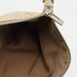Pre Owned Fendi Beige Zucchino Canvas Baguette Bag