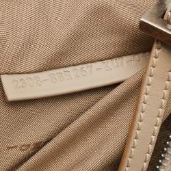 Pre Owned Fendi Beige Zucchino Canvas Baguette Bag