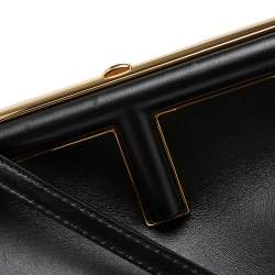 Pre Owned Fendi Black Leather Small First Clutch