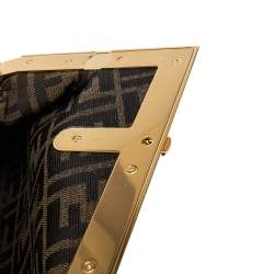 Pre Owned Fendi Black Leather Small First Clutch