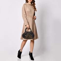 Pre Owned Fendi Tobacco Zucca Canvas and Leather Baby Spy Bag