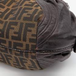 Pre Owned Fendi Tobacco Zucca Canvas and Leather Baby Spy Bag