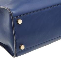 مملوكة مسبقًا حقيبة فندي بيكابو جلد أزرق كحلي يد علوية كبيرة