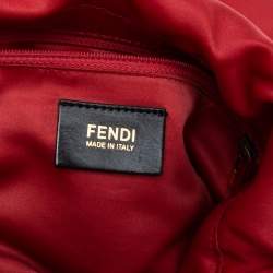 Pre Owned Fendi Pink Iridescent Leather Large Mamma Forever Flap Shoulder Bag
