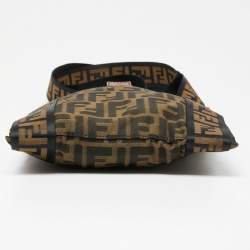 Fendi Tobacco Zucca Canvas and Leather Flat Messenger Bag