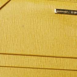 Pre Owned Fendi Yellow Leather Flap Continental Wallet