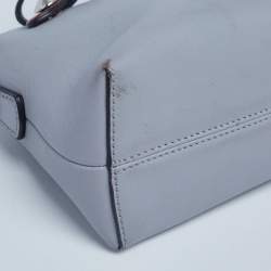 Pre Owned Fendi Red/Grey Leather Mini By The Way Crossbody Bag
