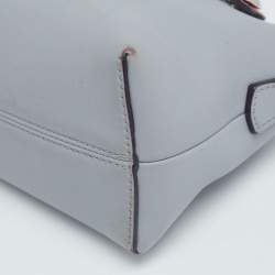 Pre Owned Fendi Red/Grey Leather Mini By The Way Crossbody Bag