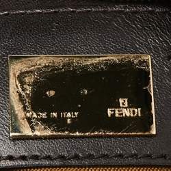 Fendi Tobacco Zucca Canvas And Leather Chef Chain Link Hobo