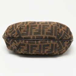 Fendi Tobacco Zucca Canvas And Leather Chef Chain Link Hobo