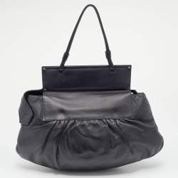 Pre Owned Fendi Black Leather To You Clutch Bag