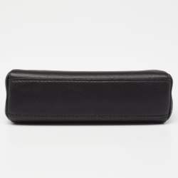 مملوكة مسبقًا Fendi Black Leather Micro Peekaboo Crossbody Bag