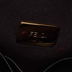 مملوكة مسبقًا Fendi Black Leather Micro Peekaboo Crossbody Bag