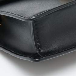 Fendi Black/Tobacco Zucca Leather Kan I F Chain Belt Bag