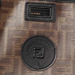 Pre Owned Fend Brown/Black Zucca Coated Canvas Peekaboo Defender Cover
