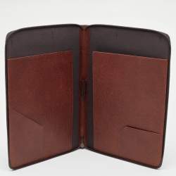 Fendi Tobacco Zucca Coated Canvas Zip Around Documents Holder