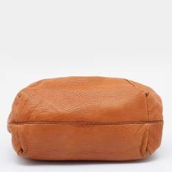 Pre Owned Fendi Tan Textured Leather Spy Bag