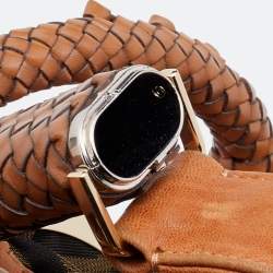 Pre Owned Fendi Tan Textured Leather Spy Bag