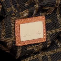 Pre Owned Fendi Tan Textured Leather Spy Bag