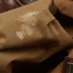 Pre Owned Fendi Tobacco Zucca Canvas and Leather Chef De Jour Bag