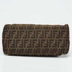 Pre Owned Fendi Tobacco Zucca Canvas and Leather Chef De Jour Bag