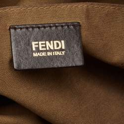 Fendi Tobacco Zucca Canvas And Leather Chef Shoulder Bag