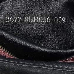 Pre Owned Fendi Black Beads Embellishment Suede and Python Tote 