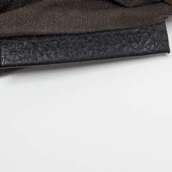 Pre Owned Fendi Dark Brown Zucchino Canvas and Leather Forever Pochette Bag