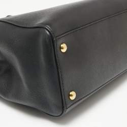 Pre Owned حقيبة يد فندي 2جور جلد سوداء صغيرة