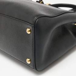 Pre Owned حقيبة يد فندي 2جور جلد سوداء صغيرة