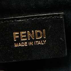 Pre Owned حقيبة يد فندي 2جور جلد سوداء صغيرة