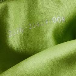 Fendi Black/Lime Green Fabric And Python Floral Appliqué Baguette
