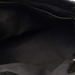 Pre Owned Fendi Brown/Gold Glitter Leather Medium Du Jour Satchel