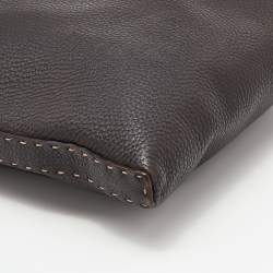 Fendi Dark Brown Selleria Leather Messenger Bag