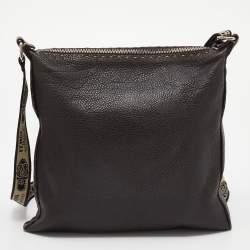 Fendi Dark Brown Selleria Leather Messenger Bag