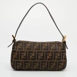 مملوكة مسبقًا Fendi Tobacco Zucca Canvas and Leather Baguette Bag