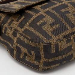 مملوكة مسبقًا Fendi Tobacco Zucca Canvas and Leather Baguette Bag