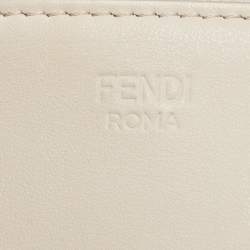 Pre Owned Fendi Multicolor Zucca Velvet and Leather Triplette Clutch Bag