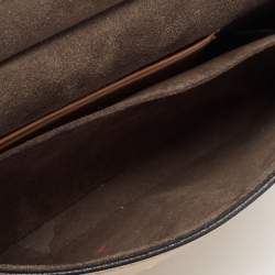 Pre Owned Fendi Bicolor Leather Micro Double Shoulder Bag