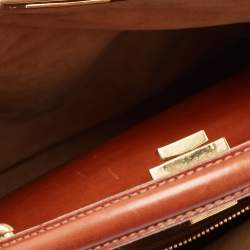 مملوكة مسبقًا Fendi Cream/Brown Canvas and Leather Large Peekaboo Top Handle Bag