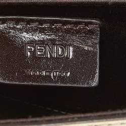 Pre Owned Fendi Metallic Patent Leather Mini Rush Chain Clutch