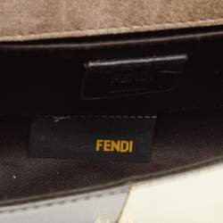 Pre Owned Fendi Metallic Patent Leather Mini Rush Chain Clutch