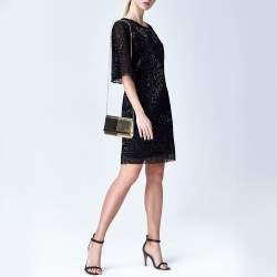 Pre Owned Fendi Metallic Patent Leather Mini Rush Chain Clutch